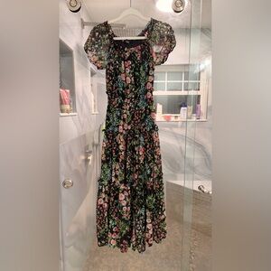 Tommy Hilfiger Floral Maxi Dress with Short Sleeves